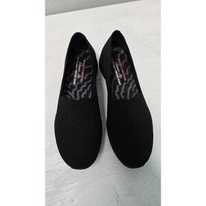 Skechers Womens Size 8.5 Black Mesh Classic Fit Air Cooled Slip On Shoes